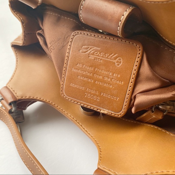 Fossil Vintage Classic Canvas Satchel Purse Bag - Picture 9 of 13